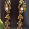 Trendilook Meenakari German Gold Mayur Jhumki