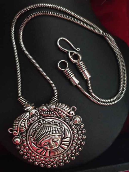 Trendilook Premium Quality German Silver Bahubali Neckpiece