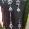 Trendilook German Silver Mayur Jhumki