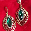 Trendilook Green Crystal Party Wear Drop Earring