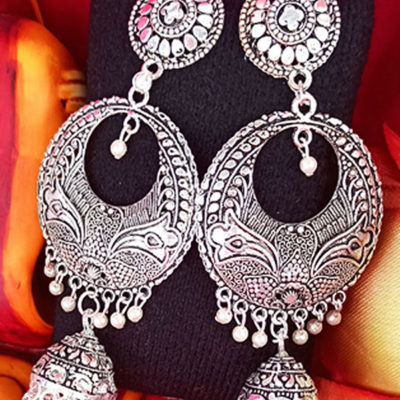 Trendilook Silver Plated Jhumki