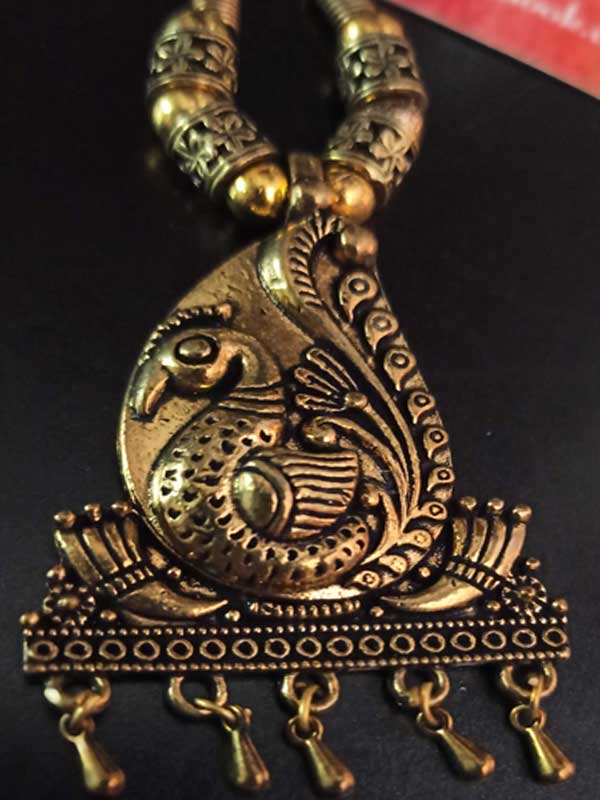 Trendilook German Gold Mayur Pendent Necklace Set - Image 2
