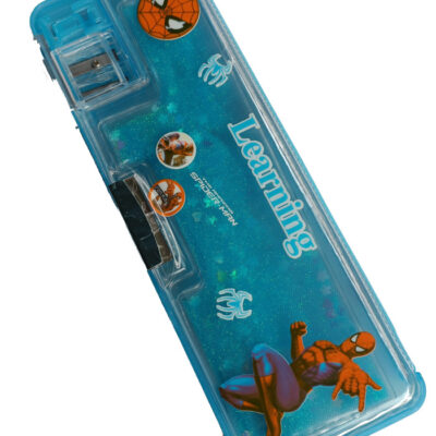 Trendilook Spiderman Magnetic Dual Side Blue Glitter Water Cover Pencil Box