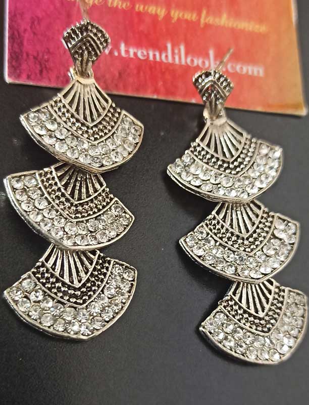 Trendilook Designer Three Layered Earring for Ladies and Girls