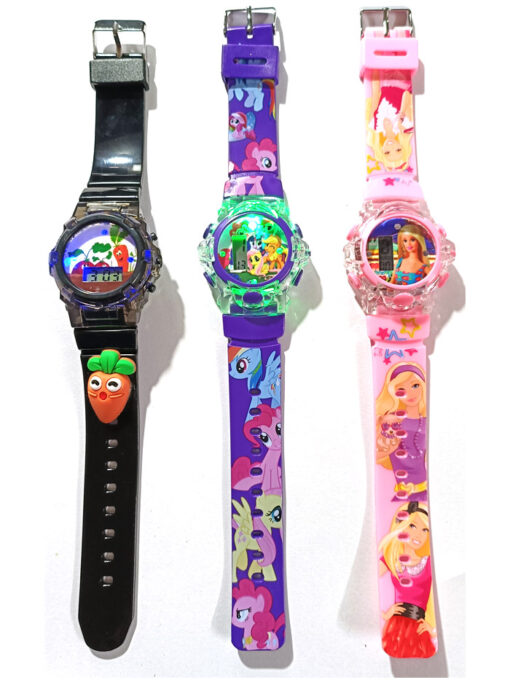 Trendilook Round Musical Digital Watch with Light for Kids Girls